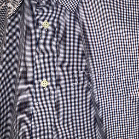 Cat‎ & Jack Boys Blue Gingham Check Button Down Dress Shirt Size M 8/10 - Picture 3 of 8
